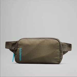 Lululemon Mini Belt Bag Carob Brown Teal Side Bag Fanny Pack New Unisex